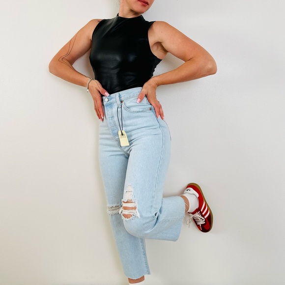 Levi's Denim - New Levi’s Ribcage Straight Leg Ankle Distressed Jeans